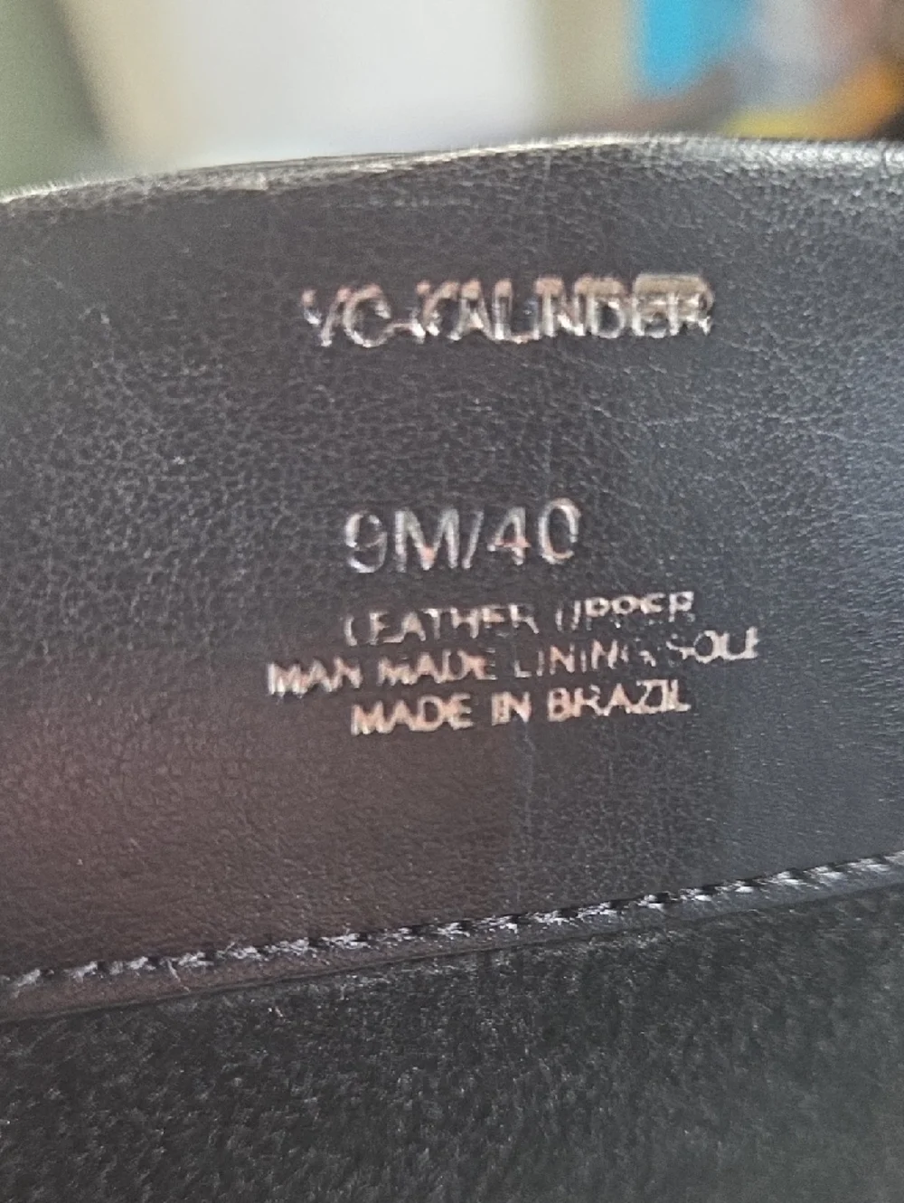 Vince Camuto Black Leather Box Toe Boots Size 9